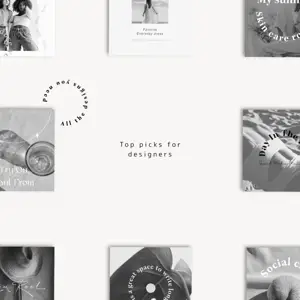 Black And White Product Promotional Instagram Post Mockup