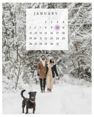 Photo calendar Winter Wonderland Template