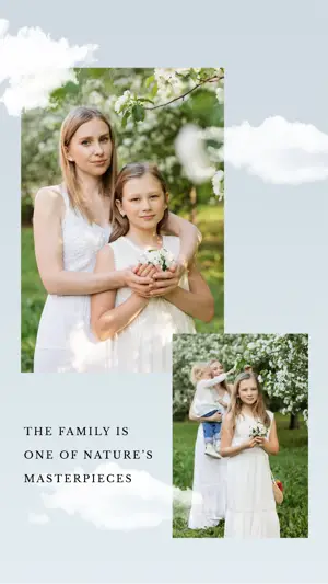 family day bright blue sky  Instagram story template