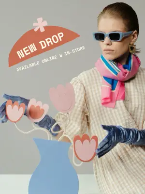 Fashion sale pastel Instagram post template