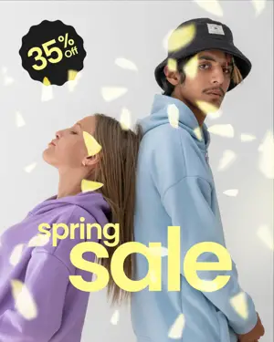 Bold spring sale fashion Instagram post template 