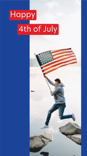 USA happy 4th of July Instagram story template 