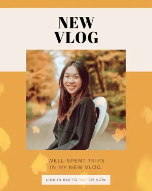 A Woman Sitting In A Chair In Front Of A Tree Fall Post Template
