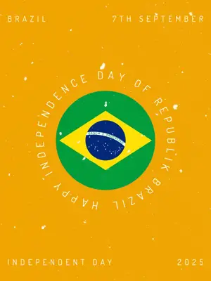 Brazilian independence celebration Instagram post template