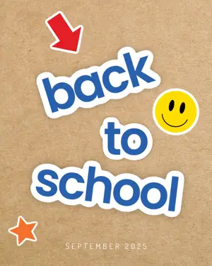  Back to school stickers Instagram post template
