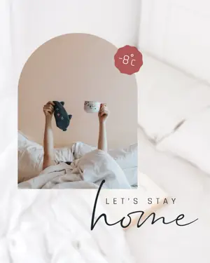 Bright and cozy photo winter wonderland template