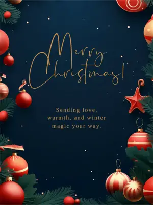 Christmas greeting card dark background Instagram post template