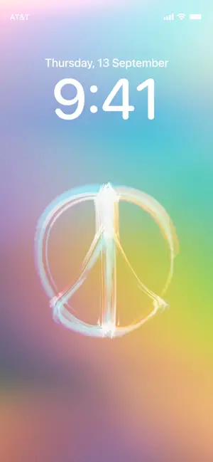 A Peace Sign On A Blurry Background Wallpapers Template