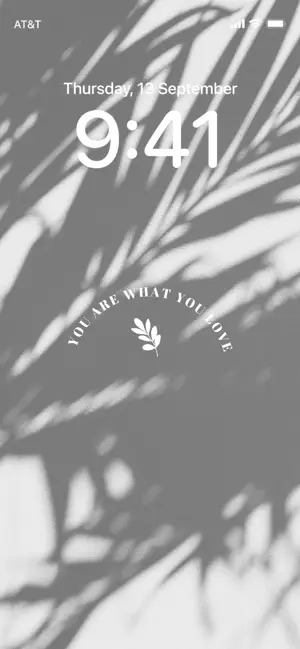 A Shadow Of A Palm Leaf With The Words You Are What You Love Wallpapers Template