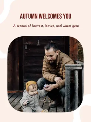 A season of harvest, leaves, and warm gear maple red Portrait template