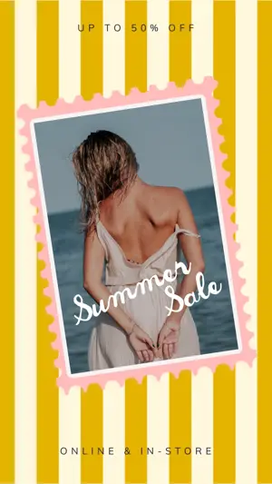 Summer fashion sale Instagram story template 