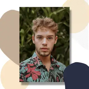 Men And Geometric Shapes Modern Instagram Post Template