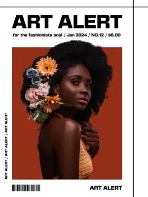 blac white and brown minimalistic magazine cover