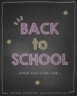 Text on a chalkboard back to school Instagram template 