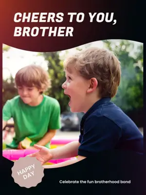 Cheers to you, brother birthday template 