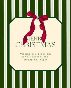 Green & Candy Cane Stripes merry Christmas instagram post