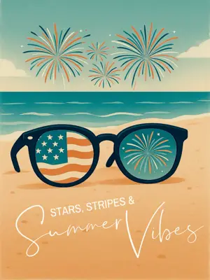  Retro happy 4th of July Instagram post template