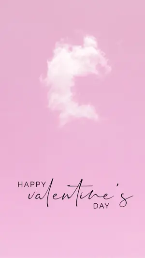 pink sky Valentine’s greetings Template
