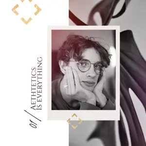 A Black And White Photo Of A Woman Wearing Glasses Facebook Post Template