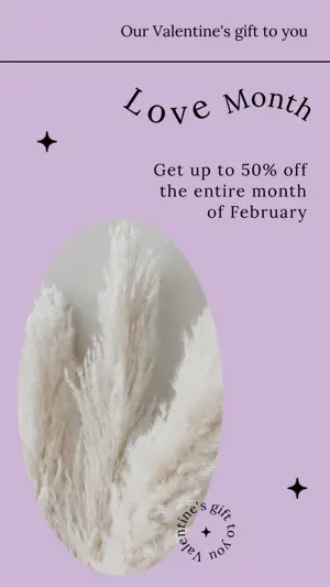 A Valentine'S Day Sale With A Pink Background Love Story Template