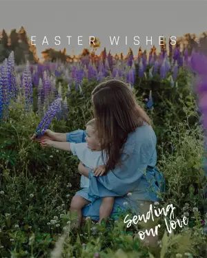 Happy Easter greeting card photo template