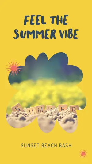 SUNSET BEACH BASH sunset beach Story template