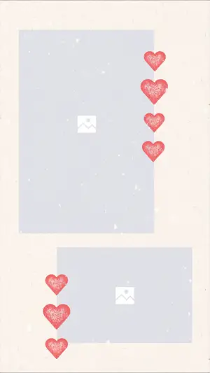 valentine love hearts frame Instagram story template