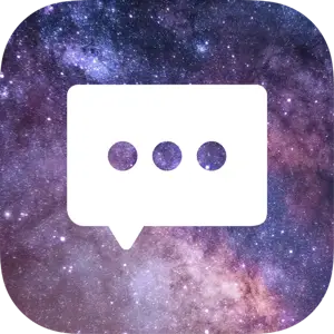 Photo Of A Ios14 Icons ? Template Design With A Purple And Blue Background With A White Speech Bubble Ios14 Icons Template