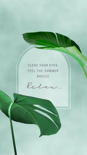 summer leaves quote instagram story template
