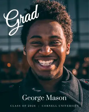 A man smiling photo graduation template