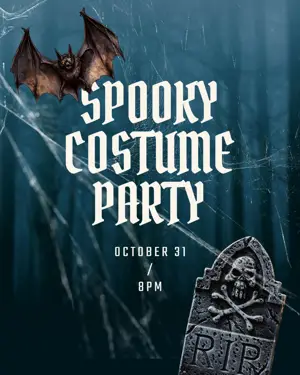 Halloween spooky party Instagram post template