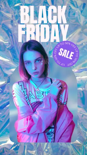 Metallic Black Friday sale Instagram story magic template