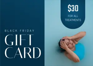 Black Friday blue spa gift card template 
