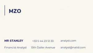 A Business Card With A Blue And White Design Business Card Template