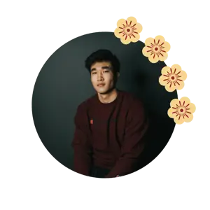 A Man Sitting In Front Of A Black Background Whatsapp Stickers Template