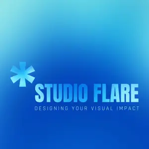 Blue gradient typography logo 