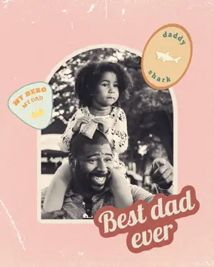 A Black And White Photo Of A Father And Daughter Father S Day Template