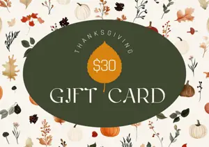 Thanksgiving pattern gift card template 