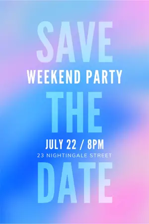 party event Gradient invitation template