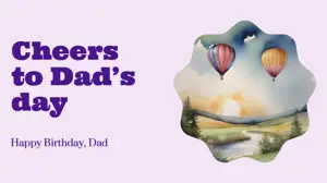 Happy Birthday, Dad spring blossom template