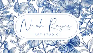 Pages business card Dutch flowers template