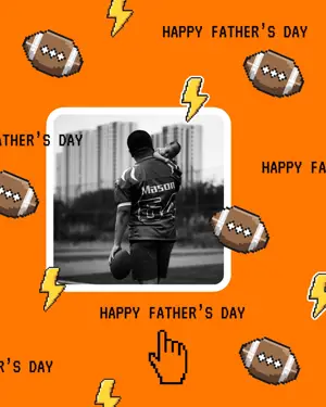 Retro pixel design Father’s Day template