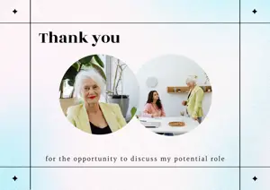 A Couple Of Women Sitting Next To Each Other Thank You Template