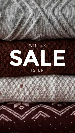 A pile of sweaters winter sale story template