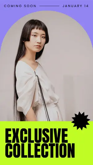 Graphic shapes fashion Instagram story template 