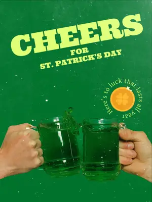 St. patrick's day cheers Instagram post template 