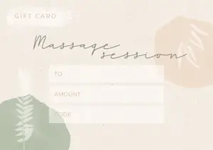 gift card voucher massage wellness template