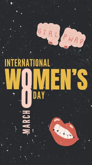 black graphic women’s day temple 