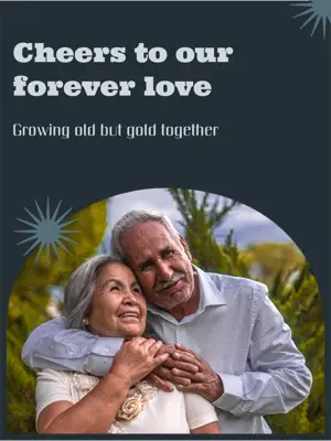 Growing old but gold together moonlit desire Portrait template