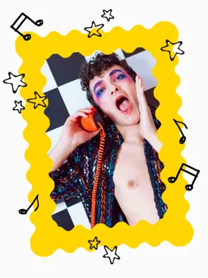 Yellow photo frame primary play 2025 trends template